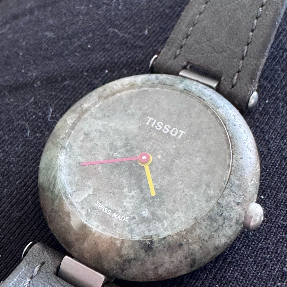 COPY - Vintage Tissot Green and grey granite case Watch R150 1980’s